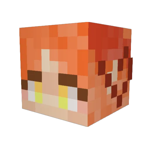 EmptyBeaker Minecraft avatar head, 3D render