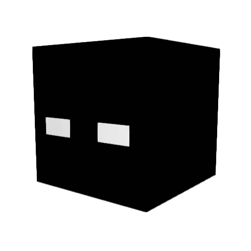 EmptyMarks Minecraft avatar head, 3D render