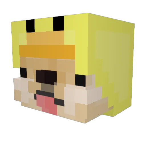EmptyPies Minecraft avatar head, 3D render
