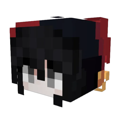 EmptySl Minecraft avatar head, 3D render