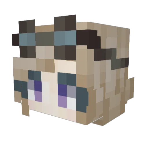 Empty_003 Minecraft avatar head, 3D render