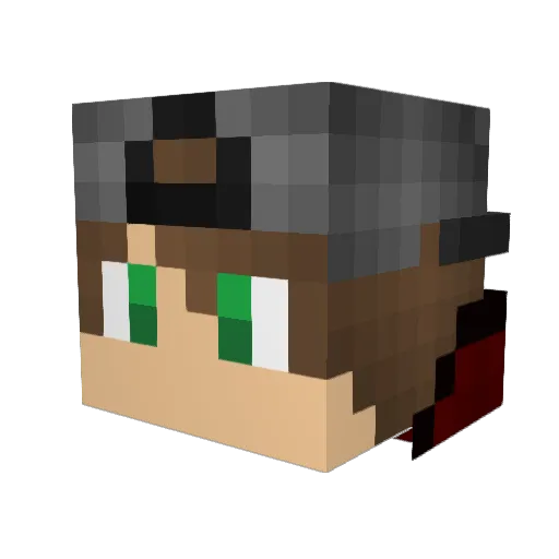 Empty_Mine Minecraft avatar head, 3D render