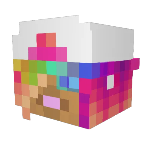 Empty_Mug Minecraft avatar head, 3D render