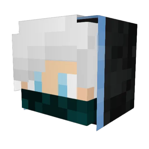 Empty_lap Minecraft avatar head, 3D render