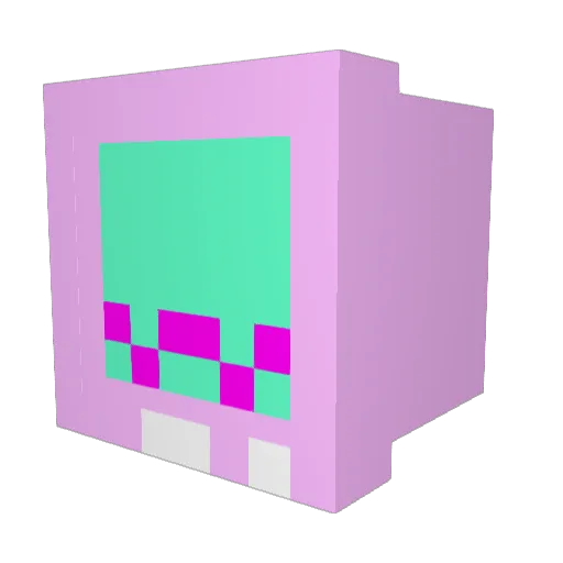 Emptyproxy Minecraft avatar head, 3D render