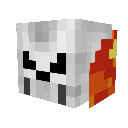 Emptyshadow21 Minecraft avatar head, 3D render
