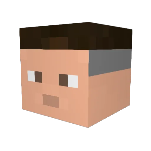 Empuje Minecraft avatar head, 3D render