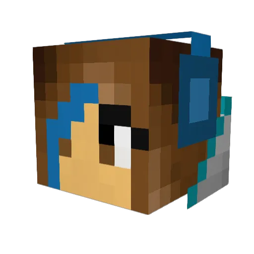 Empulse22 Minecraft avatar head, 3D render