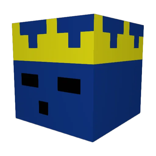 Empurple123 Minecraft avatar head, 3D render