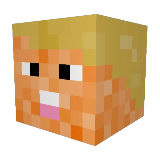 Emquist Minecraft avatar head, 3D render