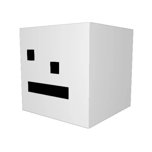 Emr4k Minecraft avatar head, 3D render
