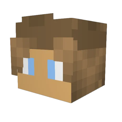 Emre3_ Minecraft avatar head, 3D render