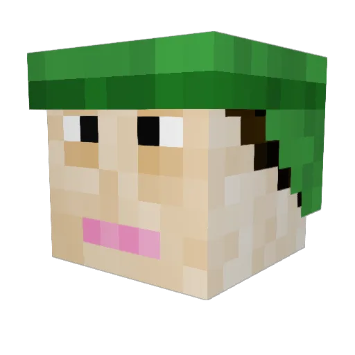 EmreCA Minecraft avatar head, 3D render