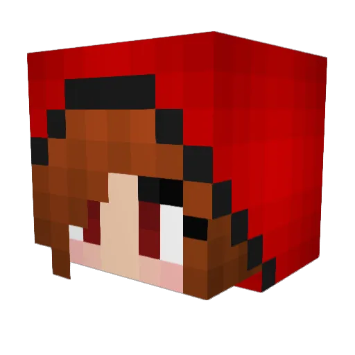 EmsCheer Minecraft avatar head, 3D render