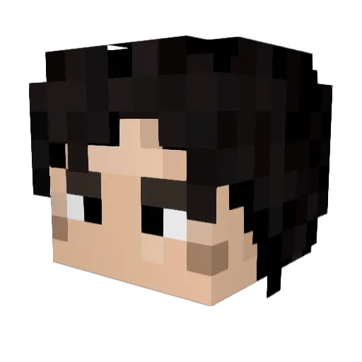 EmsJr Minecraft avatar head, 3D render