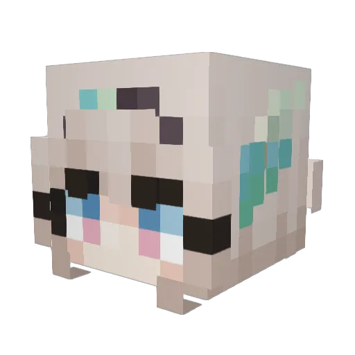 Emsilius Minecraft avatar head, 3D render