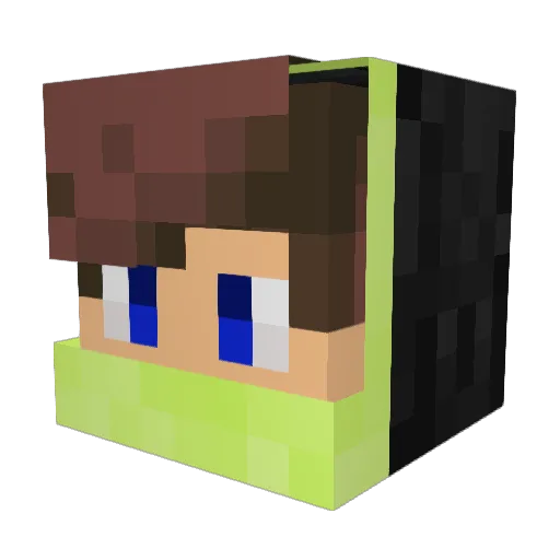 Emski0802 Minecraft avatar head, 3D render