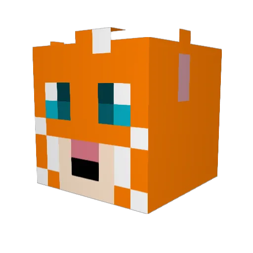 Emski1 Minecraft avatar head, 3D render