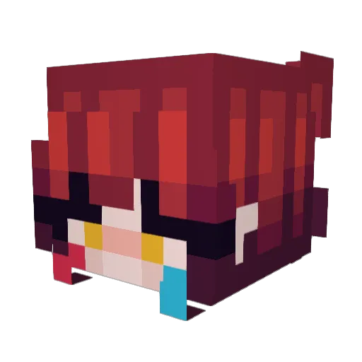 Emslly_ Minecraft avatar head, 3D render