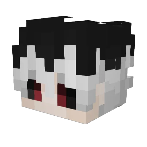 Emsuu Minecraft avatar head, 3D render