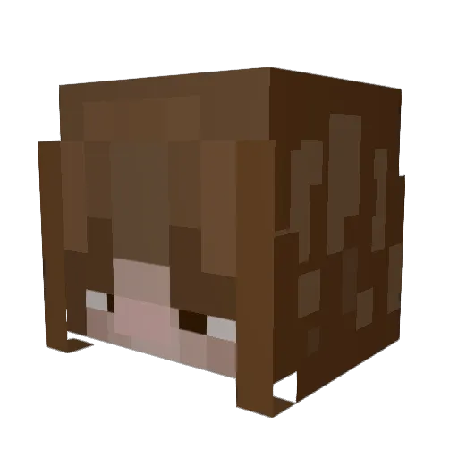 Emszo Minecraft avatar head, 3D render