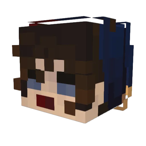 Emtra Minecraft avatar head, 3D render
