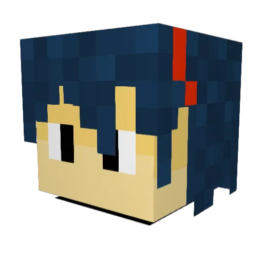 Emu1ated Minecraft avatar head, 3D render
