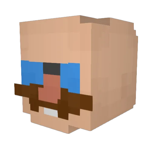 Emu8089 Minecraft avatar head, 3D render