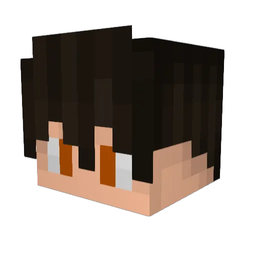 EmuArts Minecraft avatar head, 3D render