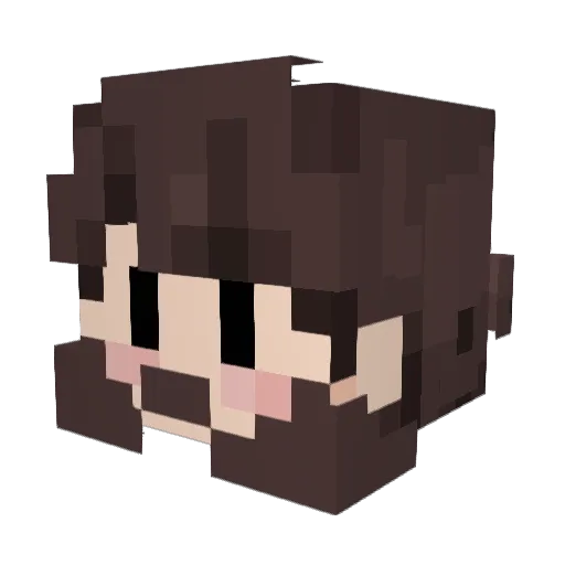 EmuLemu12 Minecraft avatar head, 3D render