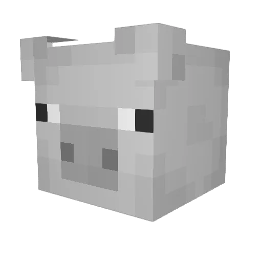 EmuaMAN Minecraft avatar head, 3D render
