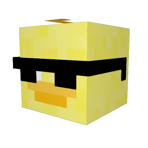 Emuhawk123 Minecraft avatar head, 3D render