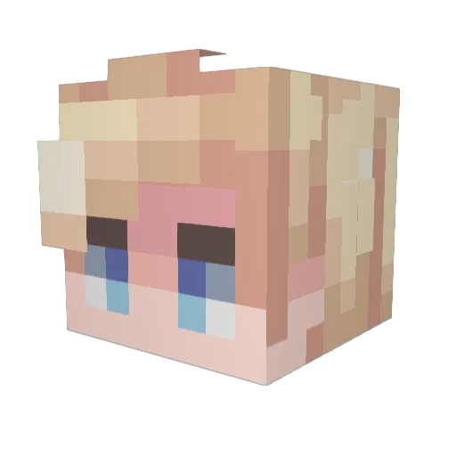 Emulator Minecraft avatar head, 3D render