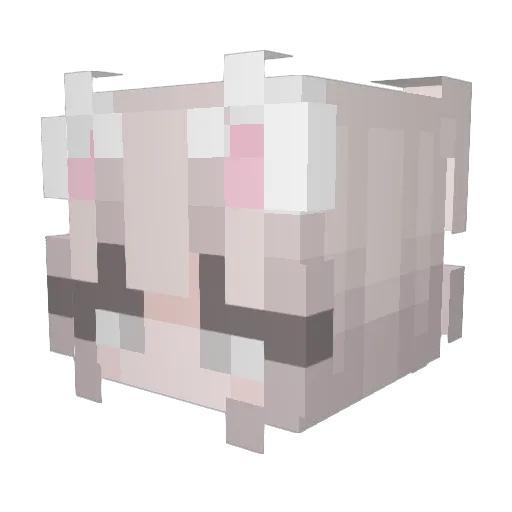 Emulet Minecraft avatar head, 3D render