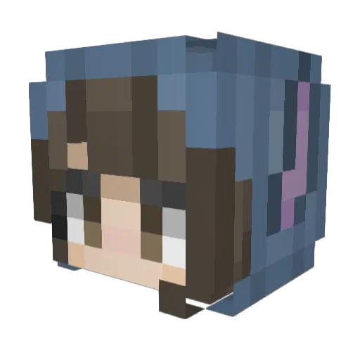 EmumoS Minecraft avatar head, 3D render