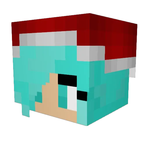 Emunity Minecraft avatar head, 3D render