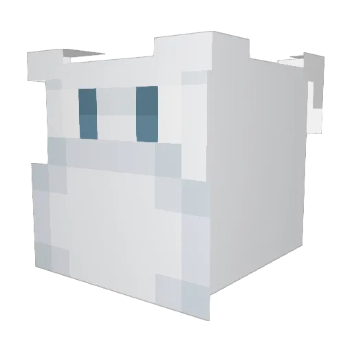 Emuq Minecraft avatar head, 3D render