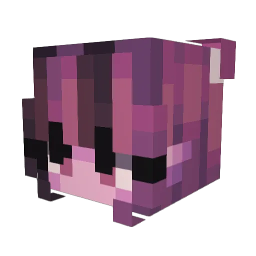 Emushroom Minecraft avatar head, 3D render