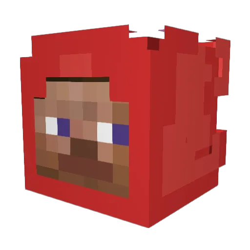 Emut100 Minecraft avatar head, 3D render