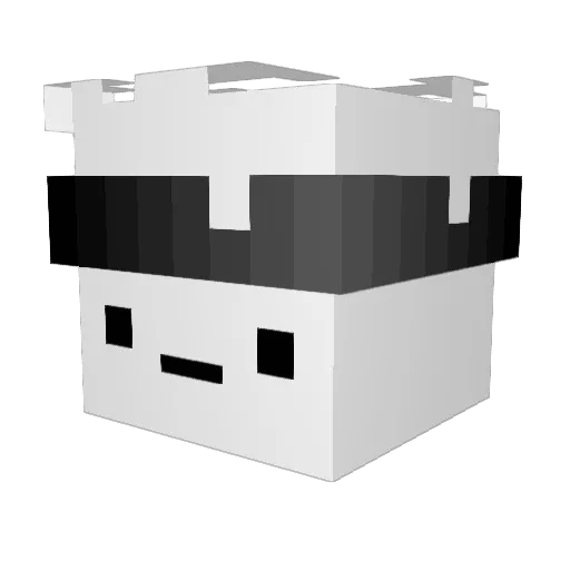 Emuulz Minecraft avatar head, 3D render