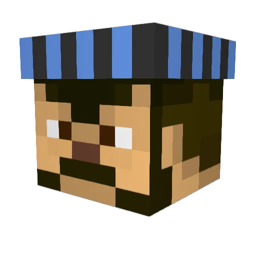 Emuzed Minecraft avatar head, 3D render