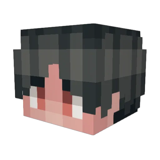 Emvious Minecraft avatar head, 3D render