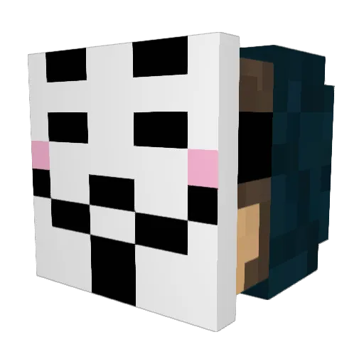 Emxnu Minecraft avatar head, 3D render