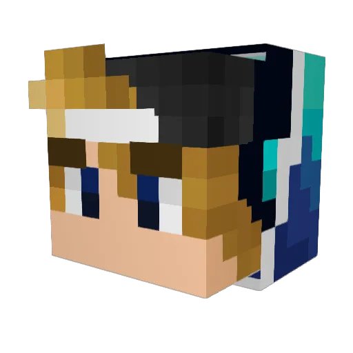 EmxnueI Minecraft avatar head, 3D render