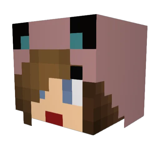 Emy4321 Minecraft avatar head, 3D render