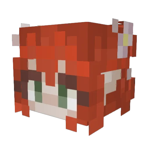 EmyPie22 Minecraft avatar head, 3D render