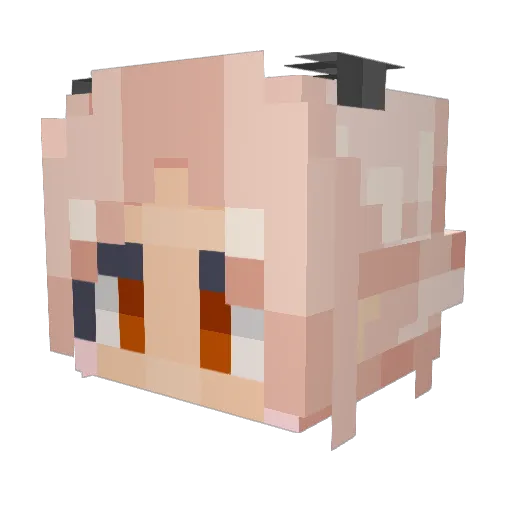 Emythiel Minecraft avatar head, 3D render