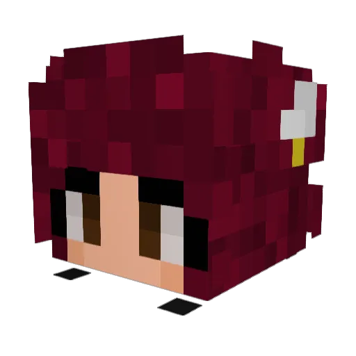 Emythik Minecraft avatar head, 3D render
