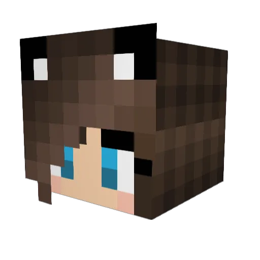 Emyyyyy Minecraft avatar head, 3D render