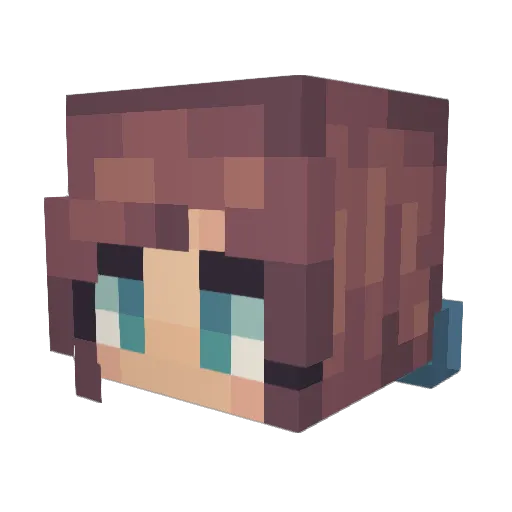 Emzie Minecraft avatar head, 3D render